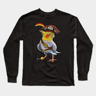 Parrot cockatiel bird pirate cockatiel lover Long Sleeve T-Shirt